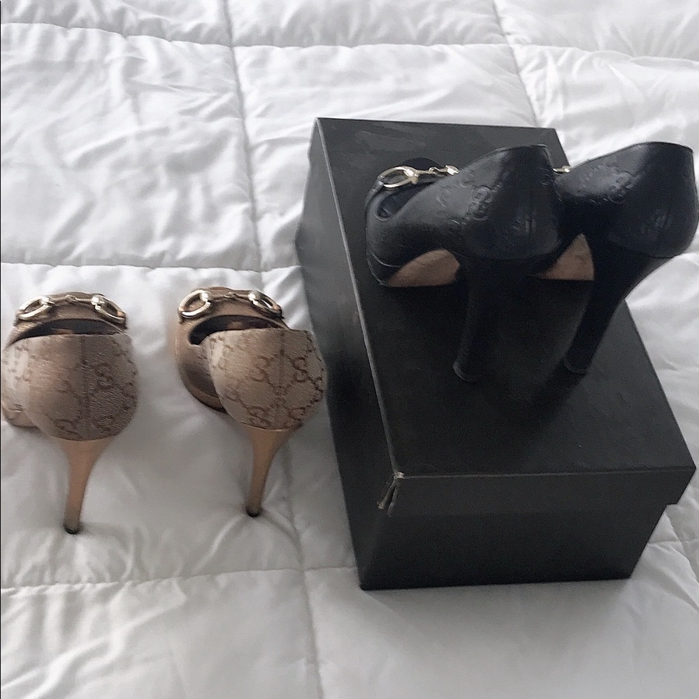 Twos pair of authentic gucci shoes
